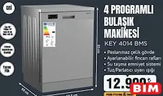 KEYSMART 4 PROGRAMLI BULAŞIK MAKİNESİ KEY 4014 BMS